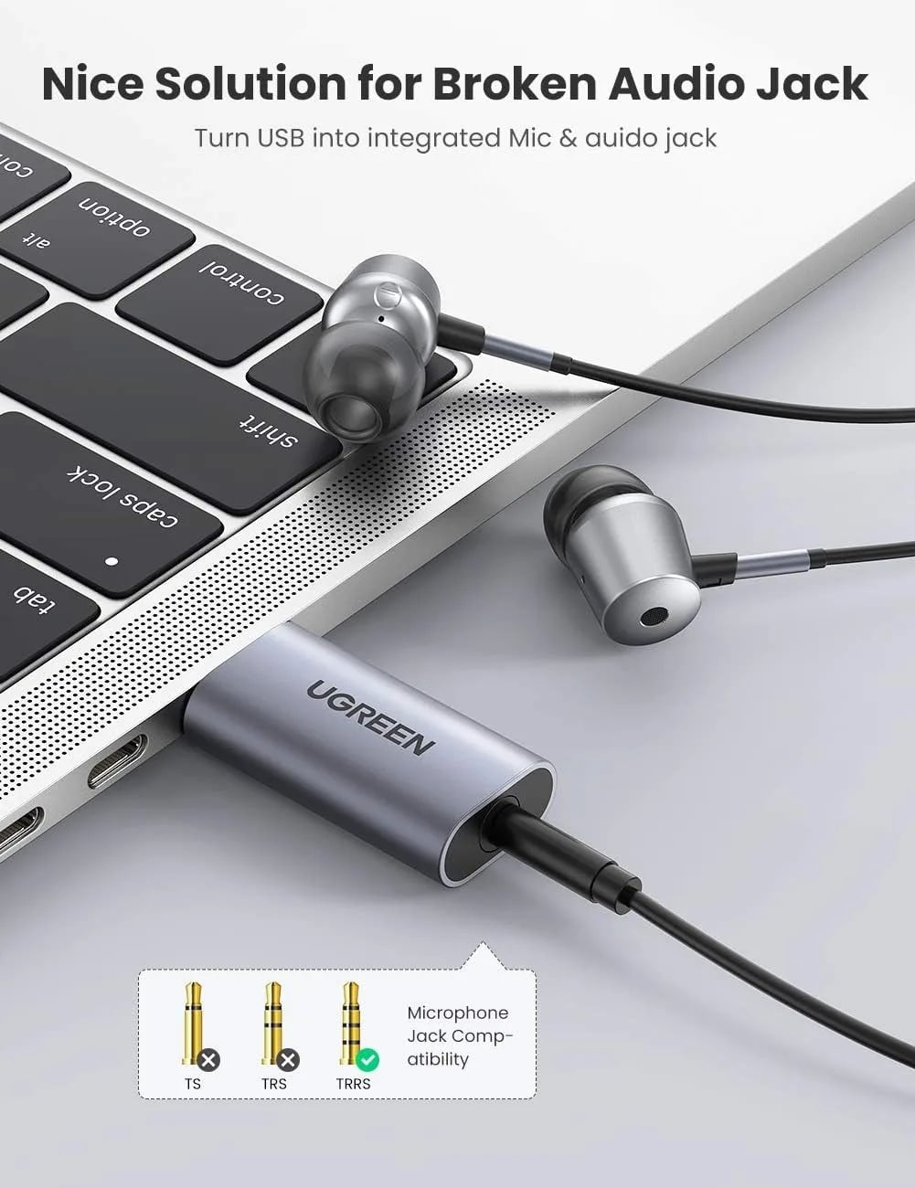 Ugreen USB External Stereo Sound Adapter, фото 3 из 4